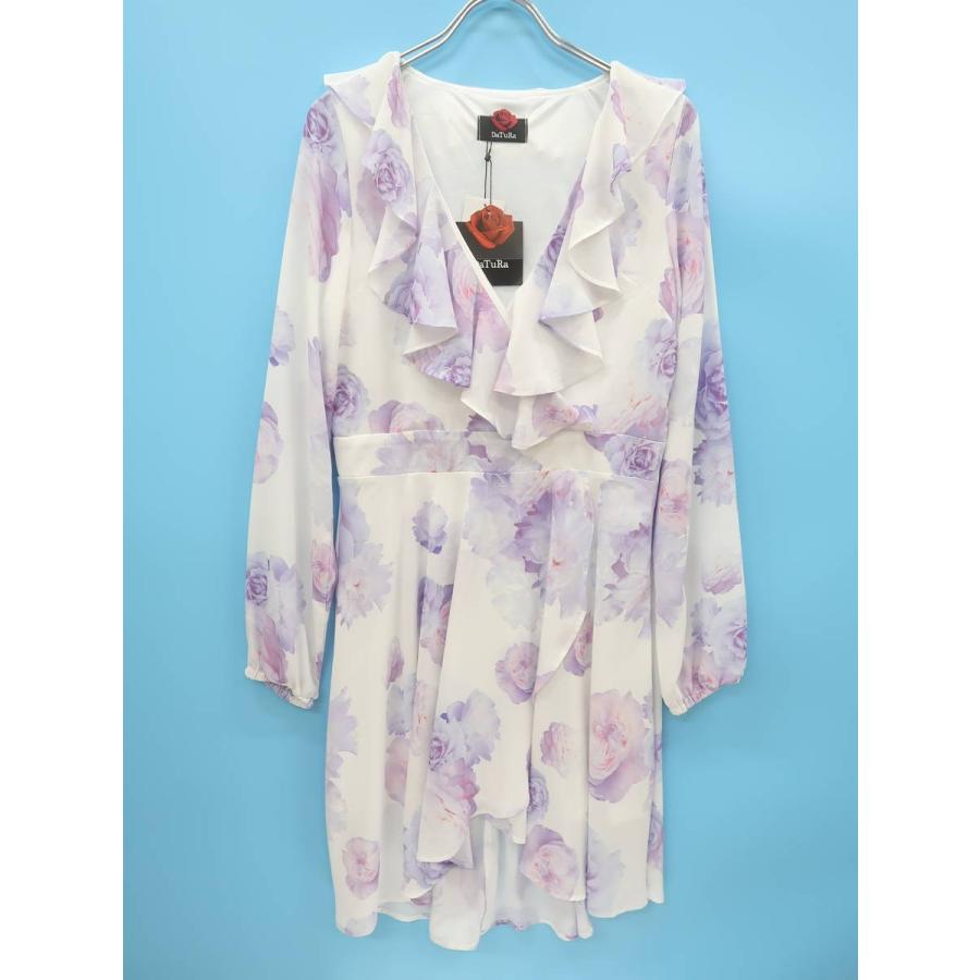 Datura ダチュラ カシュクールフラワーシフォンラップワンピース 長袖 紫 白 レディース 新品 99 委託倉庫から出荷 0511 A07 ブランド品の買取販売 Wanboo 通販 Yahoo ショッピング