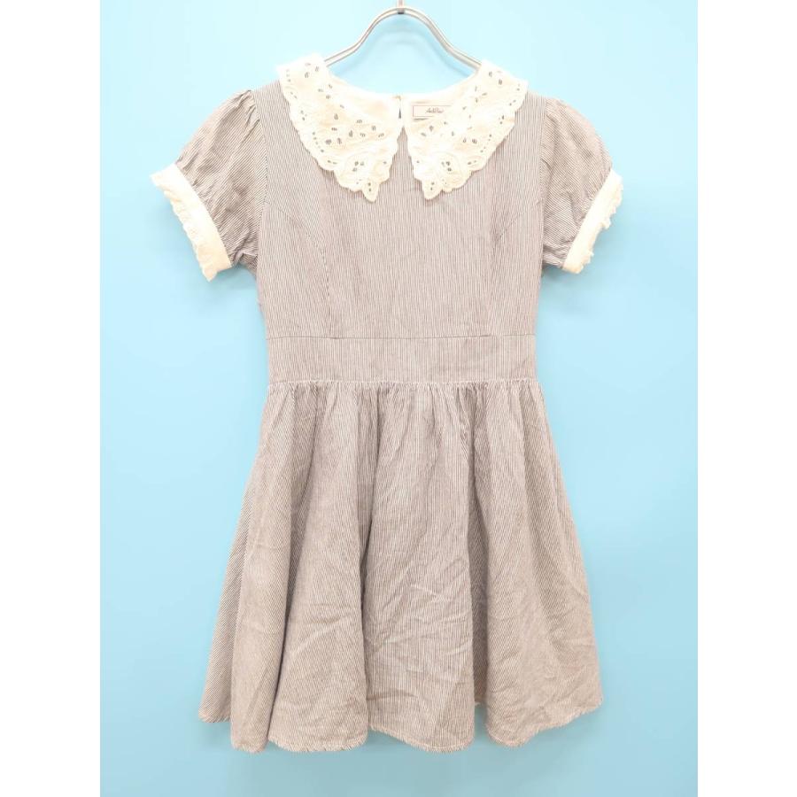 Ank Rouge アンクルージュ レース襟ストライプシャツワンピース フレンチスリーブ 紺 白 レディース Aランク M 0522 B17 ブランド品の買取販売 Wanboo 通販 Yahoo ショッピング