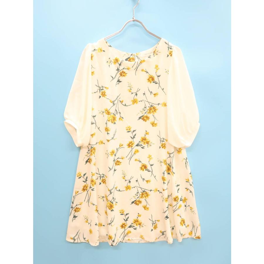 Archives アルシーヴ ボリュームスリーブ花柄フレアワンピース 五分袖 白 黄 レディース Aランク M 委託倉庫から出荷 0929 C ブランド品の買取販売 Wanboo 通販 Yahoo ショッピング