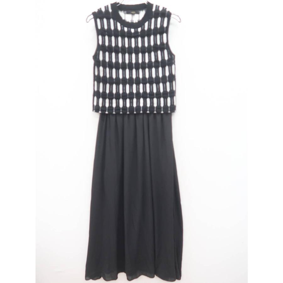 Rienda リエンダ Pattern Knitスリットコンビワンピース ノースリーブ 黒 レディース Aランク F 委託倉庫から出荷 10 C11 ブランド品の買取販売 Wanboo 通販 Yahoo ショッピング