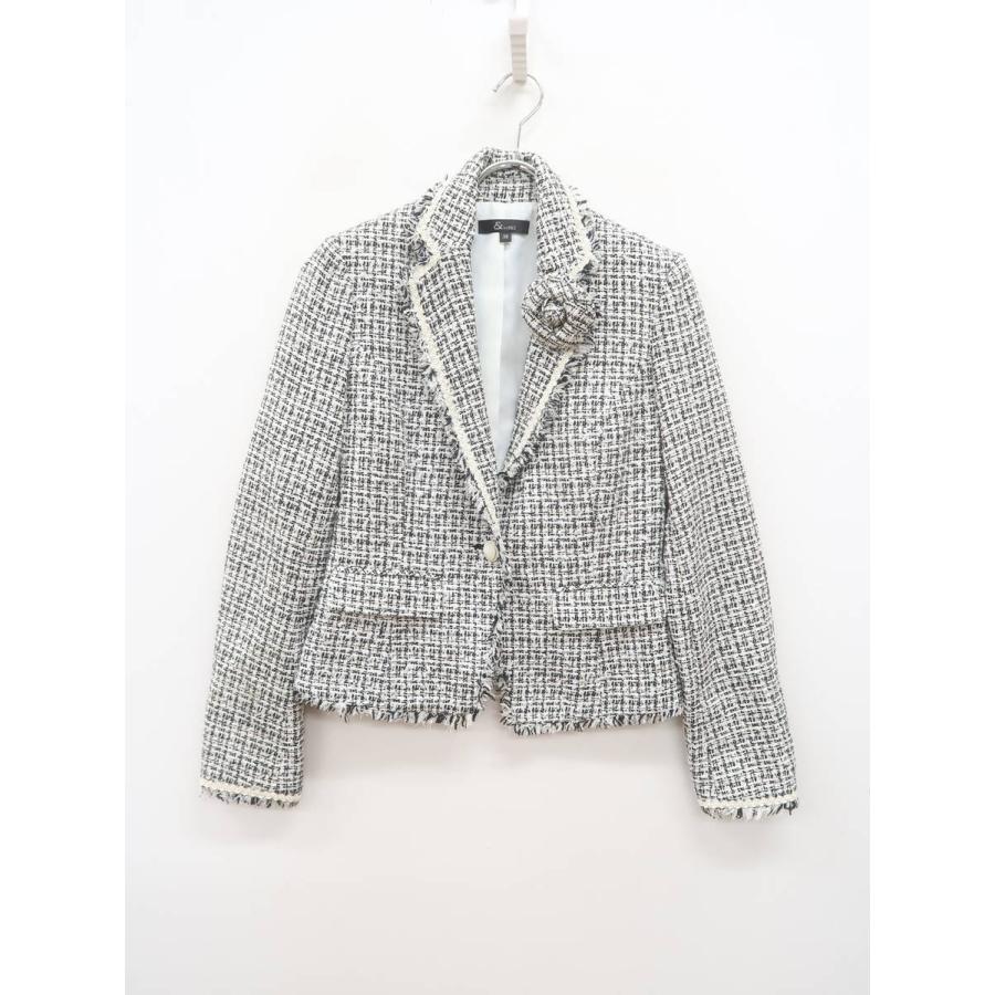 By P D アンドバイピンキー ダイアン ラメツイードフリンジジャケット 長袖 白 黒 レディース Aランク 38 104 D05 ブランド古着の買取販売 Wanboo 通販 Yahoo ショッピング