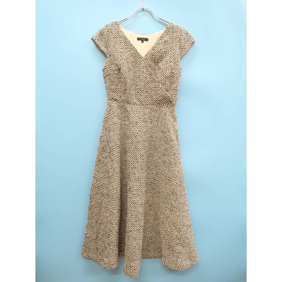 Rienda リエンダ タックフレアツイードロングワンピース フレンチスリーブ 黒 白 レディース Aランク M 委託倉庫から出荷 E02 ブランド品の買取販売 Wanboo 通販 Yahoo ショッピング