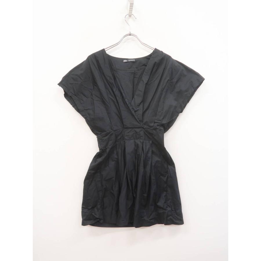Zara ザラ カシュクールタックミニフレアワンピース フレンチスリーブ 黒 レディース Aランク Xs 委託倉庫から出荷 B11 ブランド品の買取販売 Wanboo 通販 Yahoo ショッピング