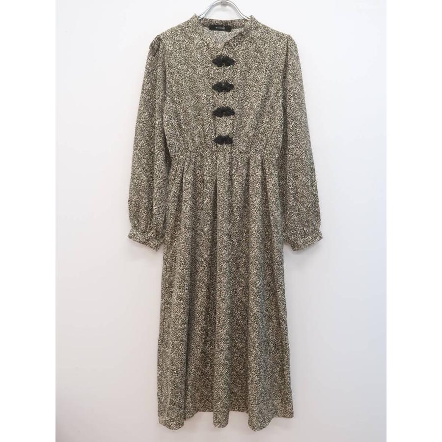 W Closet ダブルクローゼット 総柄チャイナマルチワンピース 長袖 緑 茶 レディース 新品 M 委託倉庫から出荷 B08 ブランド品の買取販売 Wanboo 通販 Yahoo ショッピング