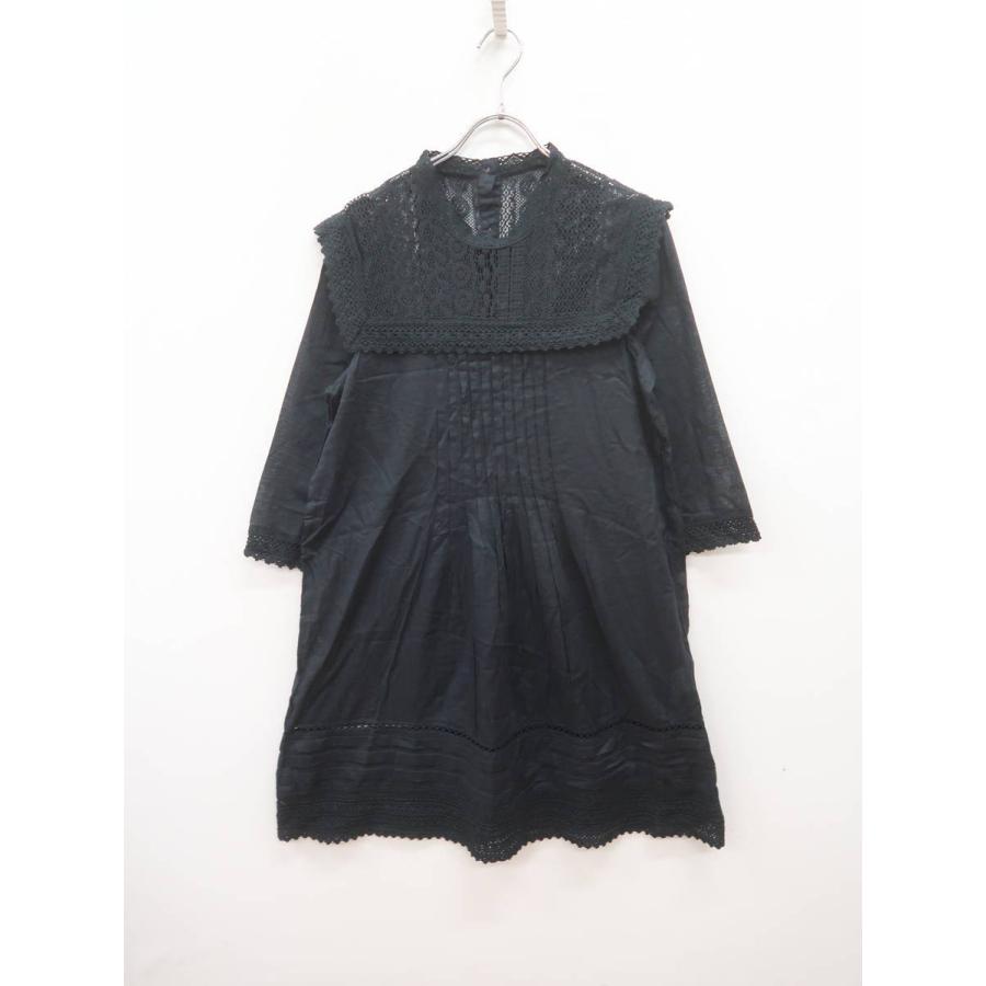 Mystic ミスティック コットンシアーレースワンピース 七分袖 黒 レディース Aランク F 委託倉庫から出荷 B04 ブランド品の買取販売 Wanboo 通販 Yahoo ショッピング
