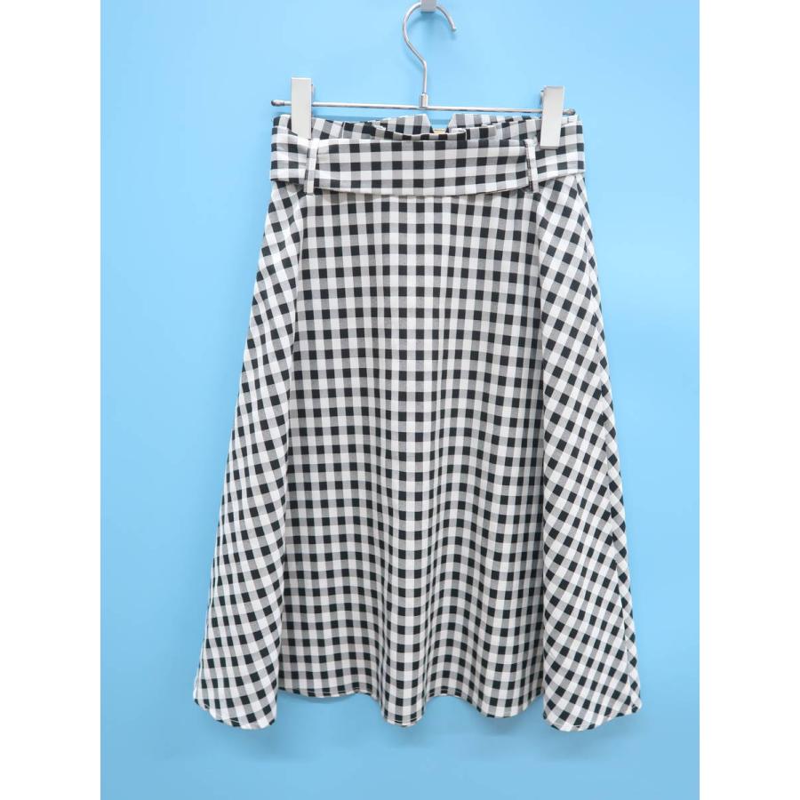 Pattern Fiona パターンフィオナ ベルト付ギンガムチェックフレアスカート 白 黒 レディース Aランク S 委託倉庫から出荷 B18 ブランド品の買取販売 Wanboo 通販 Yahoo ショッピング