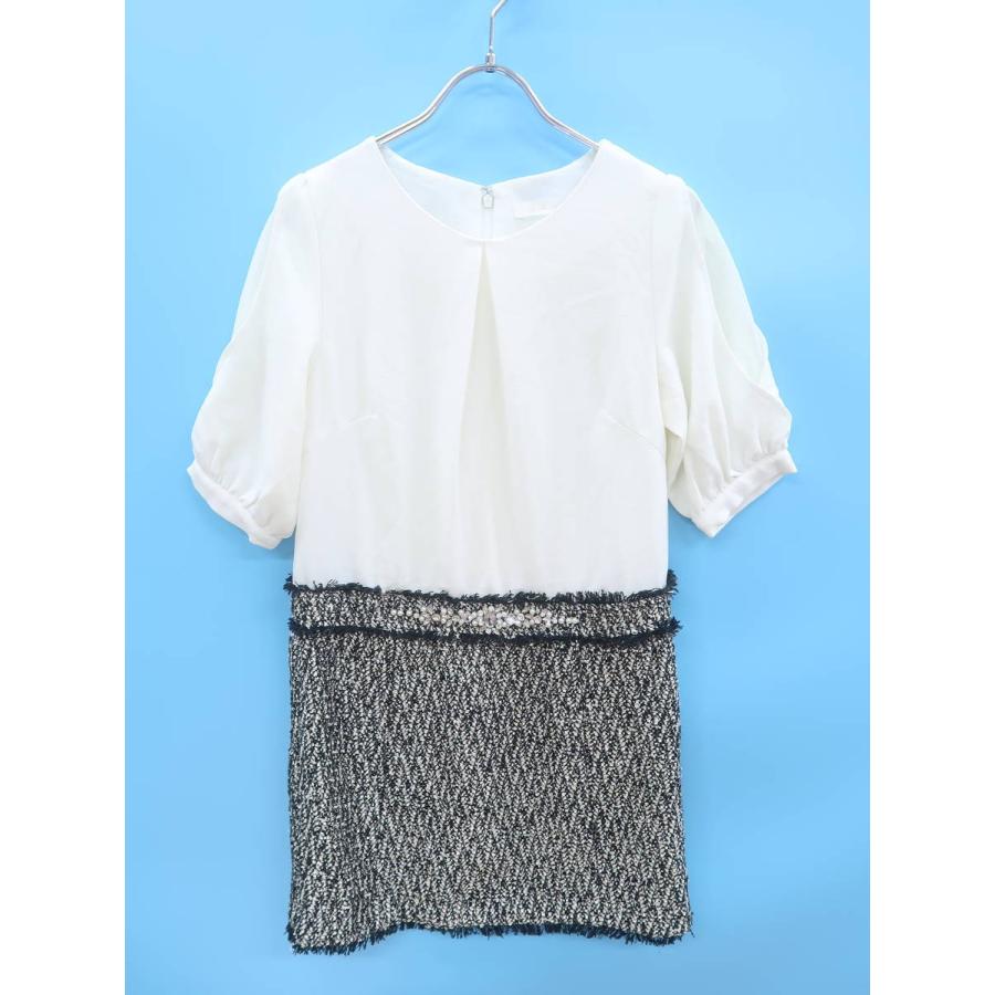 Miia ミーア ウエストビジュードッキングワンピース 半袖 白 黒 レディース Aランク F 委託倉庫から出荷 C01 ブランド品の買取販売 Wanboo 通販 Yahoo ショッピング