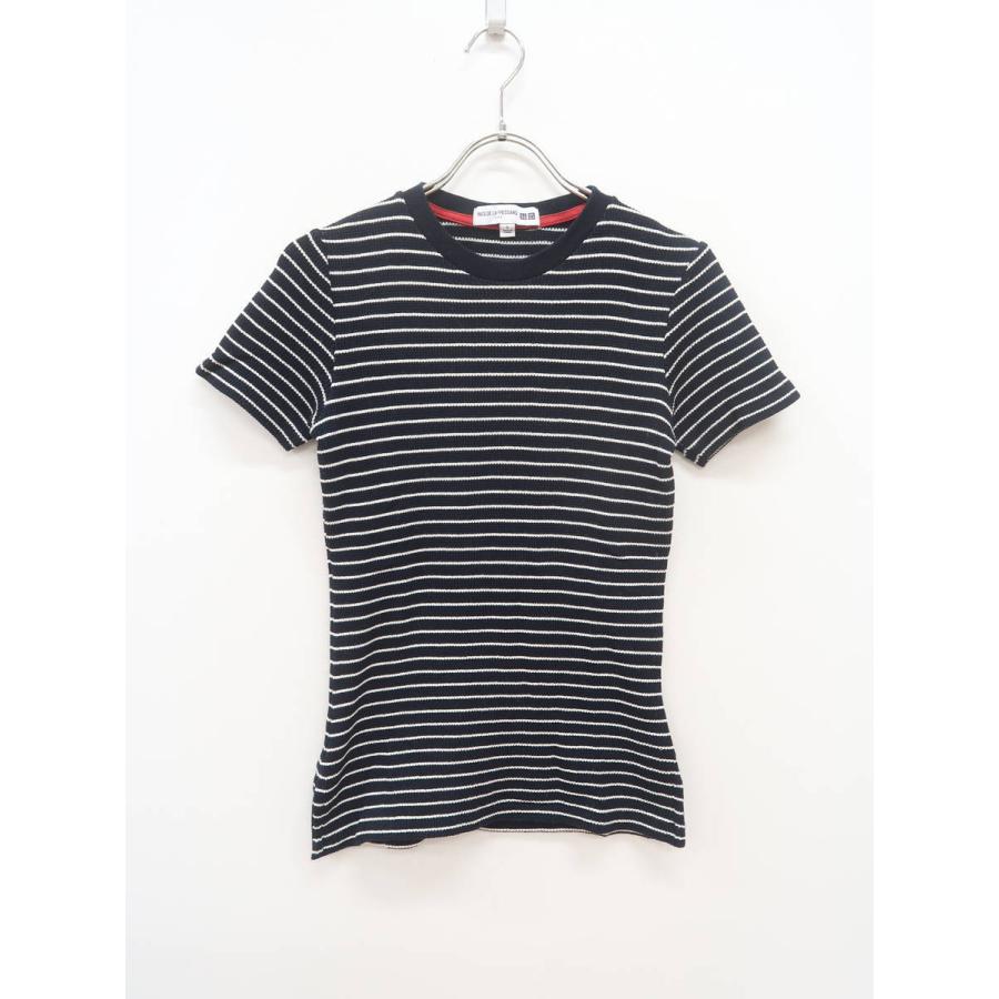 Uniqlo Ines De La Fressange ユニクロ イネスドラフレサンジュ リブボーダートップス 半袖 黒 白 レディース Aランク S 委託倉庫から出荷 12 C03 ブランド品の買取販売 Wanboo 通販 Yahoo ショッピング