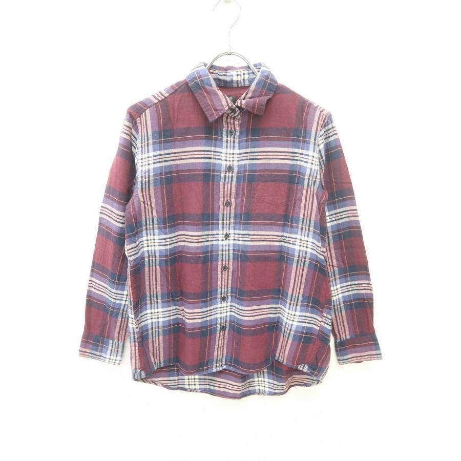 Uniqlo ユニクロ コットンチェックシャツ 長袖 赤 青 レディース Aランク S 1211 C17 ブランド古着の買取販売 Wanboo 通販 Yahoo ショッピング