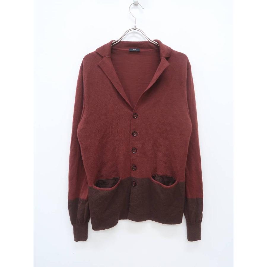 Hosio オジオ 襟付バイカラーニットカーディガン 長袖 赤 茶 メンズ Aランク S 委託倉庫から出荷 1214 2 ブランド品の買取販売 Wanboo 通販 Yahoo ショッピング