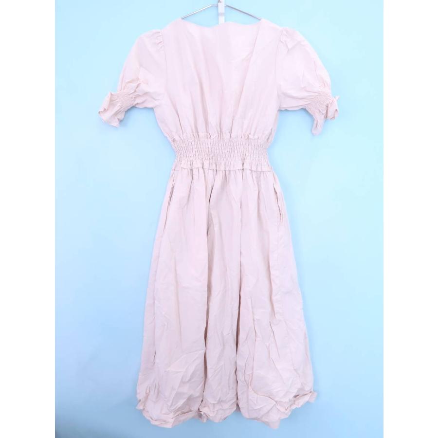 One After Another Nice Claup ワンアフターアナザーナイスクラップ ウエストリブシャーリングワンピース 五分袖 ベージュ レディース F G1926 40 ブランド品の買取販売 Wanboo 通販 Yahoo ショッピング