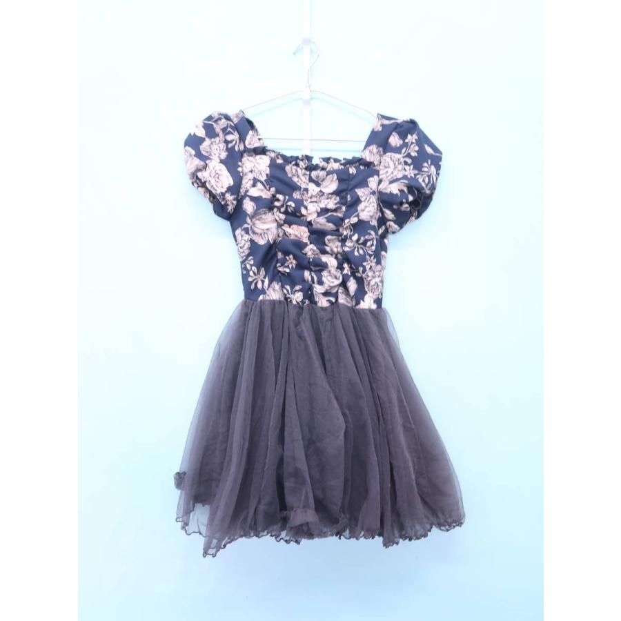 Evelyn エブリン スクエアネックフラワープリント切り替えオーガンジーワンピース 半袖 紺 グレー レディース Aランク L1924 28 ブランド品の買取販売 Wanboo 通販 Yahoo ショッピング