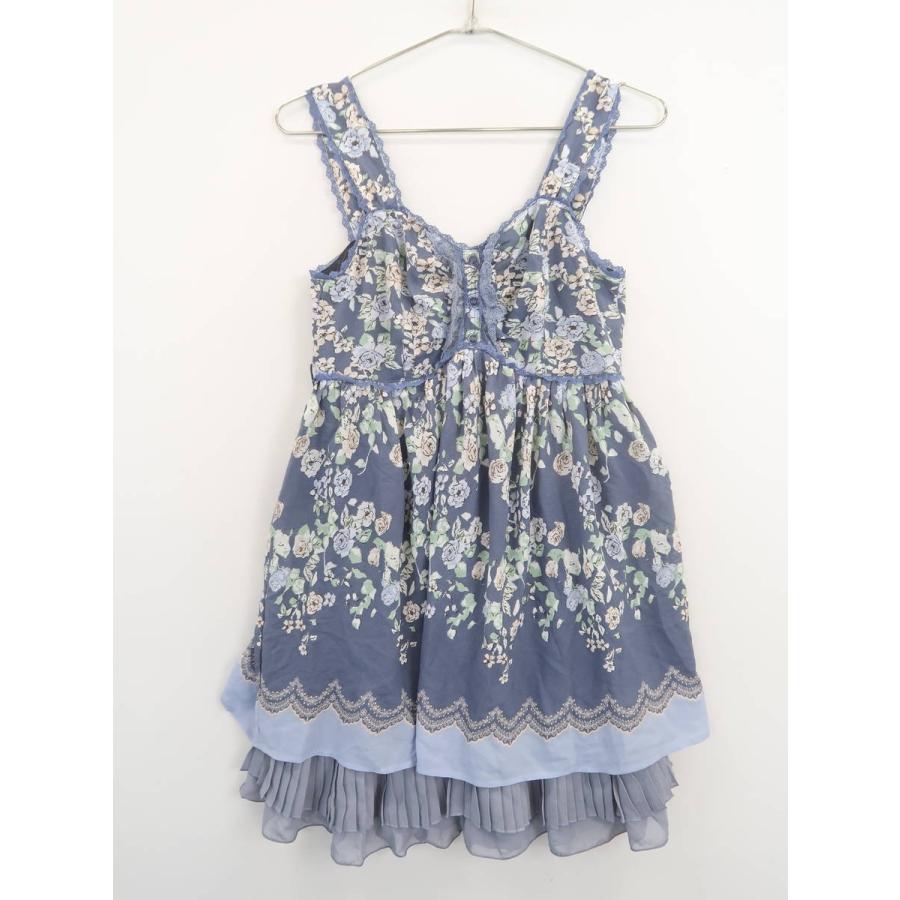 Axes Femme アクシーズファム 裾レースパネル花柄キャミソールワンピース 青 レディース 新品 M T2472 22 ブランド古着の買取販売 Wanboo 通販 Yahoo ショッピング