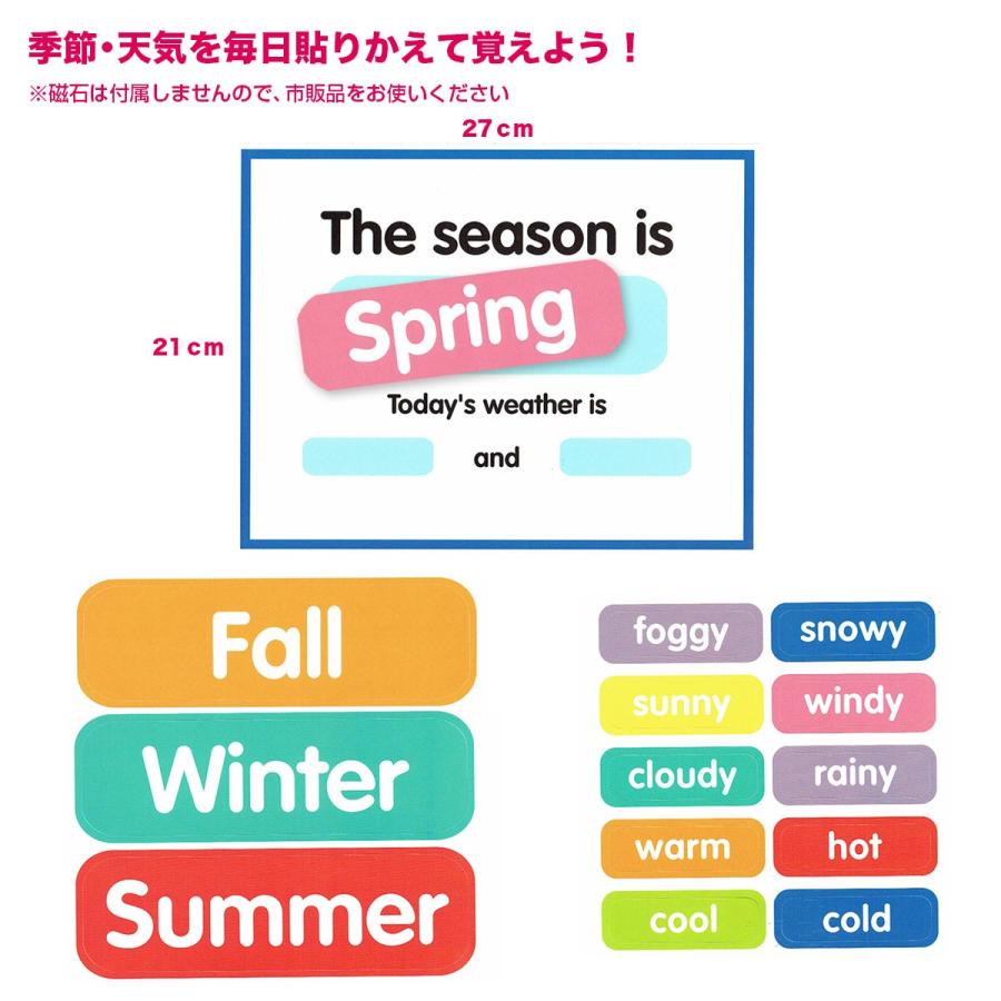 英語 カレンダー 曜日 季節 天気を英語で読もう 大きなカレンダーセット 英語教材 英語教室 Calenb 子供英語のぽけっと英語書店 通販 Yahoo ショッピング
