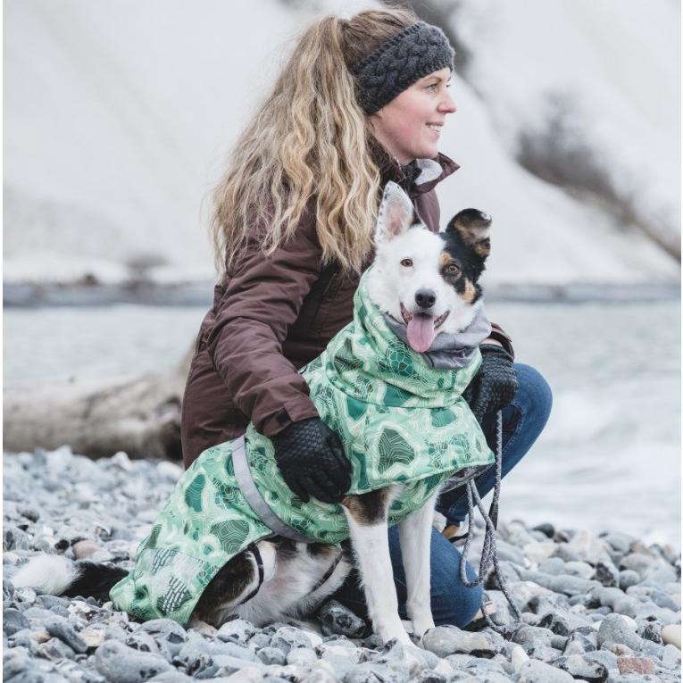 中型犬・大型犬用 Hurtta フルッタ エクストリームウォーマー カラー：グレイ・リンゴン 冬用 レインコート 中型犬の画像