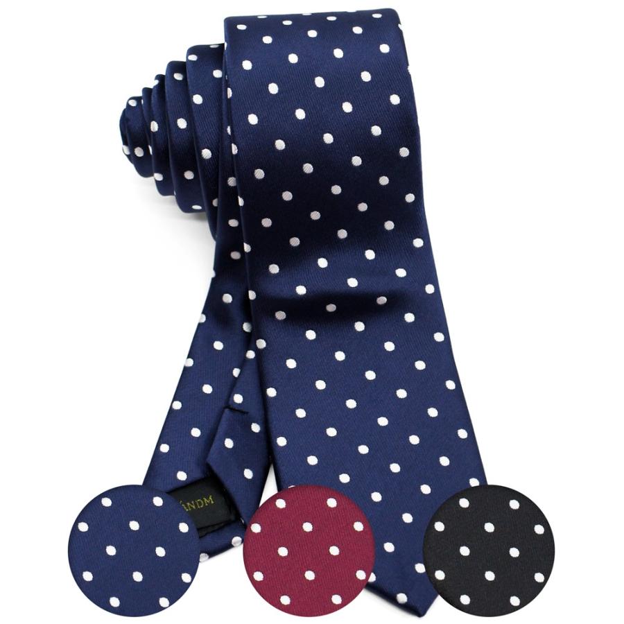 ナロータイ スキニータイ スリムタイ 細 ネクタイ 6cm 幅 洗濯可能 水玉 模様 ドット A 柄 Wandm Wmnat139 Wandm 通販 Yahoo ショッピング