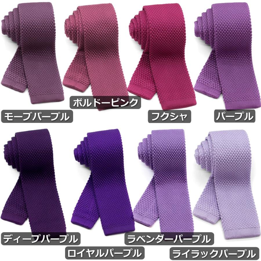 ネクタイ おしゃれ ニットタイ ニット 無地 洗濯 可能 洗える シワにならない 5.5cm 幅 スクエア エンド 四角 ソリッド WANDM|wandm-classico|06