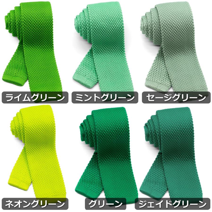 ネクタイ おしゃれ ニットタイ ニット 無地 洗濯 可能 洗える シワにならない 5.5cm 幅 スクエア エンド 四角 ソリッド WANDM|wandm-classico|10