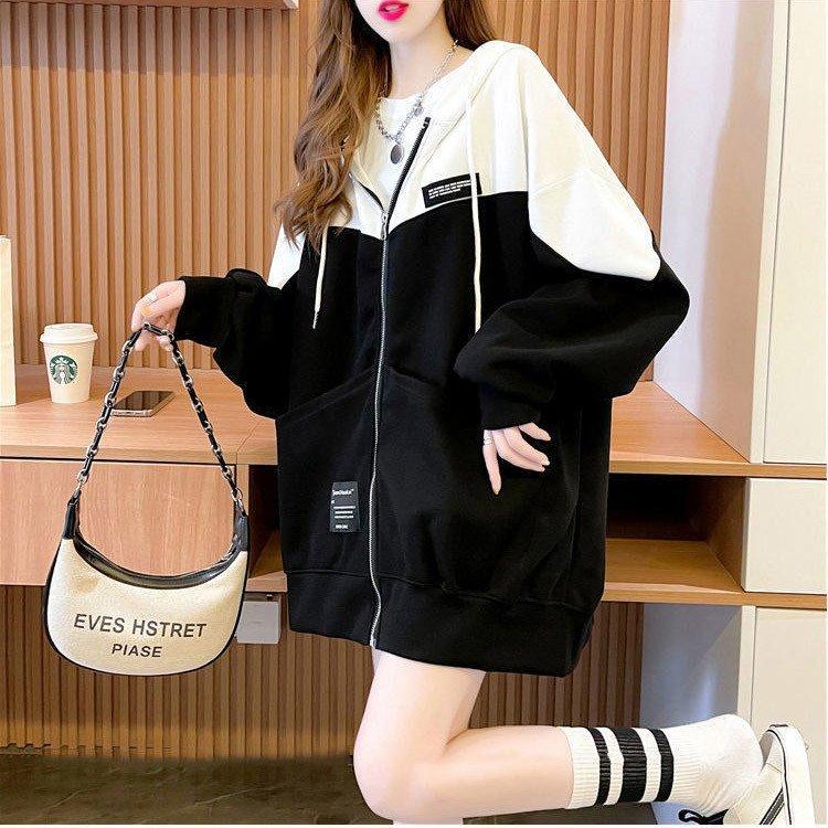 受注生産品 パーカー オーバーサイズ ゆったり 大きいサイズ フード バイカラー レディース トップス Www Jelecom Com Eg