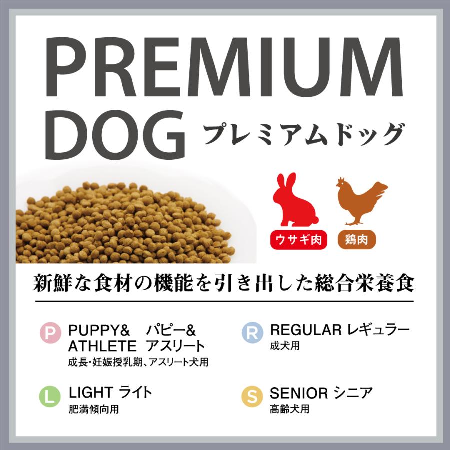 ドッグフード wanfoo プレミアムドッグ(ウサギ肉＆鶏肉タイプ) シニア 高齢犬用 「大粒」 お試しセット600g(200g×3袋入り) ワンフー 無添加 国産 | wanfoo | 01