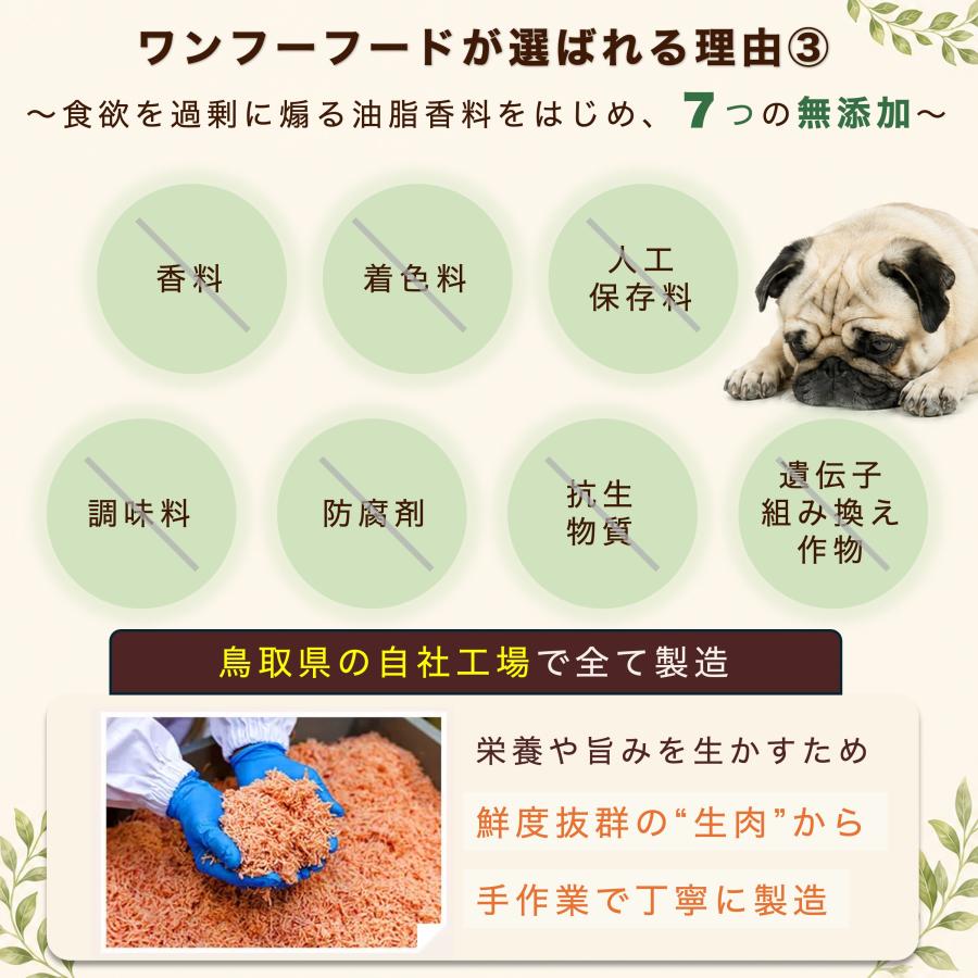 ドッグフード wanfoo プレミアムドッグ (ウサギ肉＆鶏肉タイプ) シニア 高齢犬用 12kg(200g×60袋入り) ワンフー 無添加 国産 | wanfoo | 07