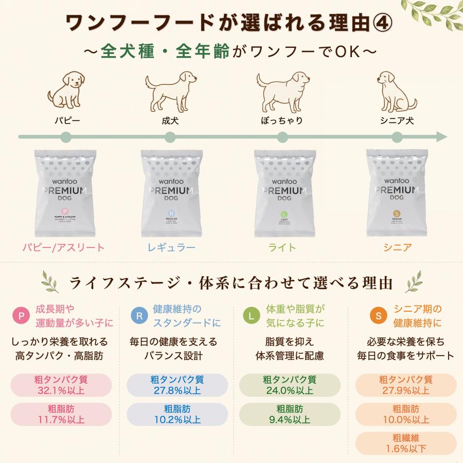 ドッグフード wanfoo プレミアムドッグ (ウサギ肉＆鶏肉タイプ) シニア 高齢犬用 12kg(200g×60袋入り) ワンフー 無添加 国産 | wanfoo | 08