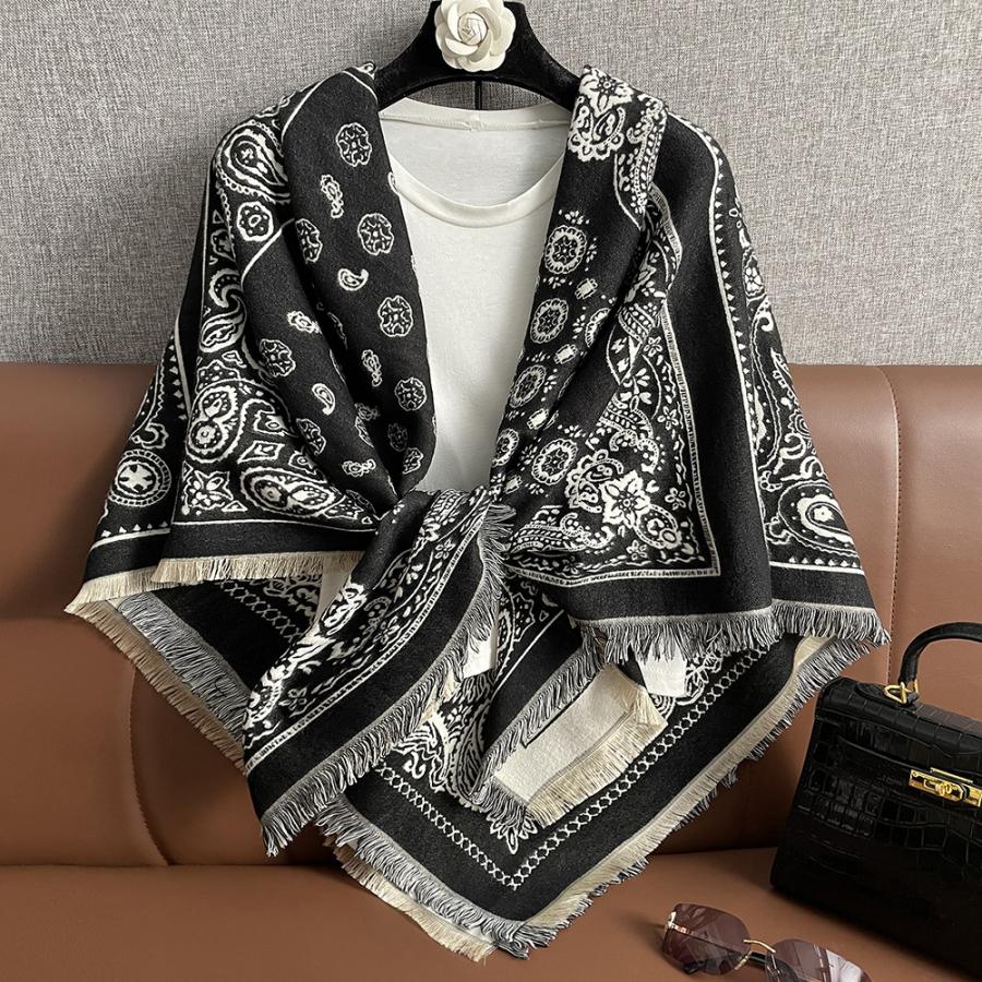 130×130cm大判】カシミヤタッチ ストール レディース 秋冬 厚手