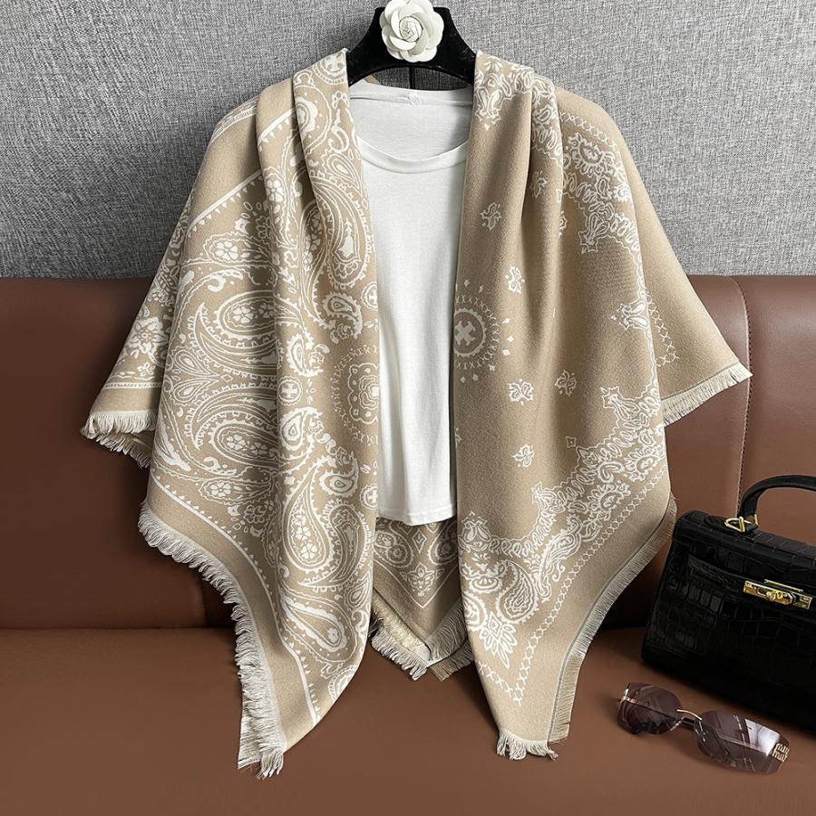 130×130cm大判】カシミヤタッチ ストール レディース 秋冬 厚手