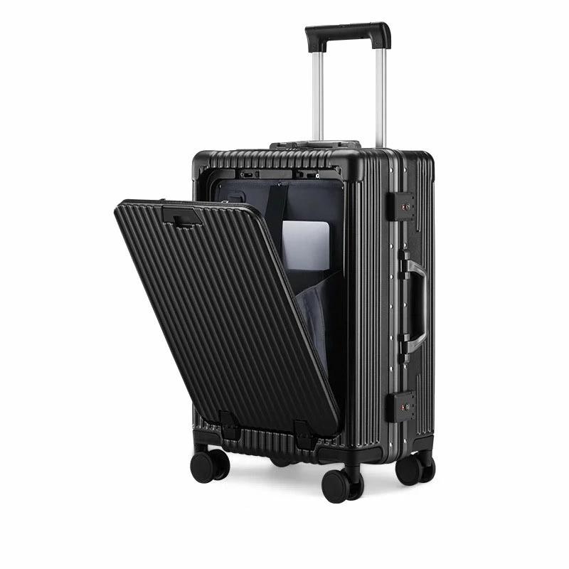 キャリーケース 片開き   大容量 機内持ち込み 超軽量 ファスナータイプ キャリーケース 片開き 拡張機能付き フロントオープン 大容量