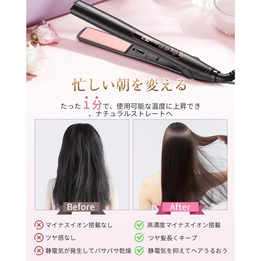 ヘアアイロン ストレート RUNCTY 【千万級マイナスイオン・業界 ヘアアイロン ストレート RUNCTY 【千万級マイナスイオン・業界