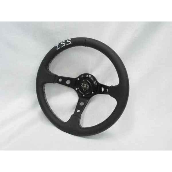 Z.S.S. ディープコーン スポーツ ステアリング Type-D3 φ32 レザー調 320mm ロゴ刺繍入り ZSS | Z.S.S. | 01