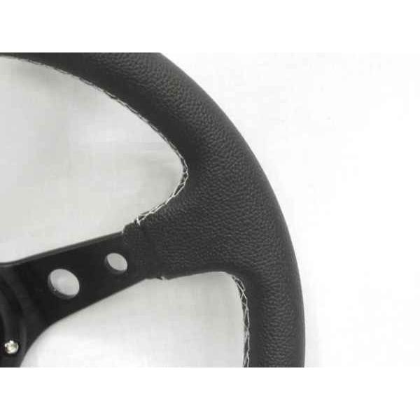 Z.S.S. ディープコーン スポーツ ステアリング Type-D3 φ32 レザー調 320mm ロゴ刺繍入り ZSS | Z.S.S. | 03