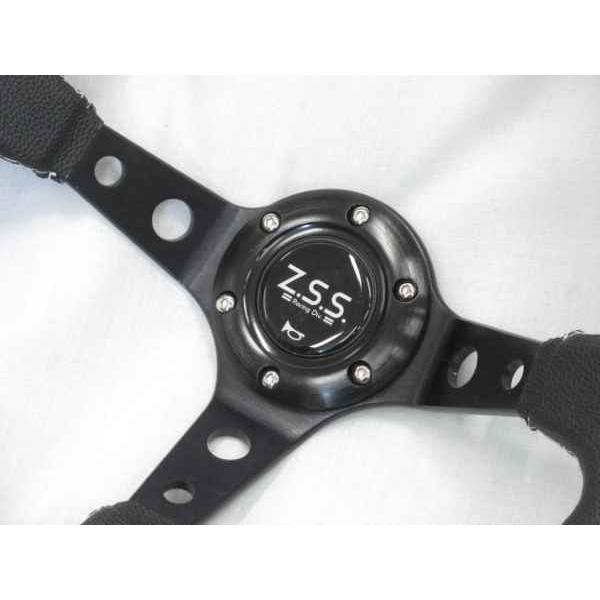 Z.S.S. ディープコーン スポーツ ステアリング Type-D3 φ32 レザー調 320mm ロゴ刺繍入り ZSS | Z.S.S. | 04