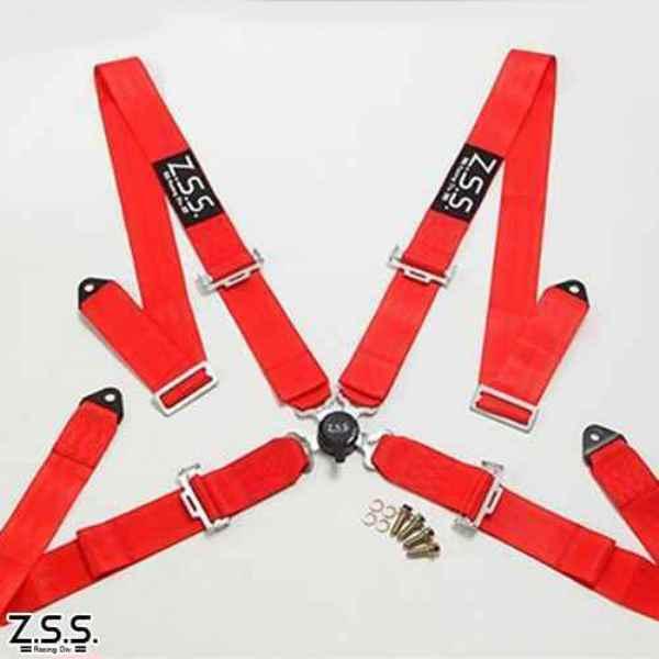 新規購入 Z S S Racing Harness 4点式 シートベルト 3インチ 赤 汎用 Zss 無料長期保証 Studiostodulky Cz