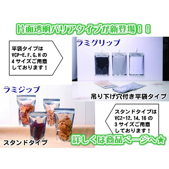 セイニチ ラミグリップ 吊下げ穴付 片面透明バリアタイプ VCP-H セイニチ ラミグリップチャック袋 片面透明平袋 吊り下げ穴付き