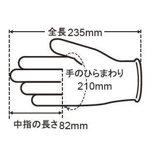 ゴム手袋　使い捨て　ニトリルグローブ　食品加工　NGB-L　1ケース2,000枚(100枚箱入×20箱)　パウダー無　食品衛生法適合　感染予防　L　ブルー　介護