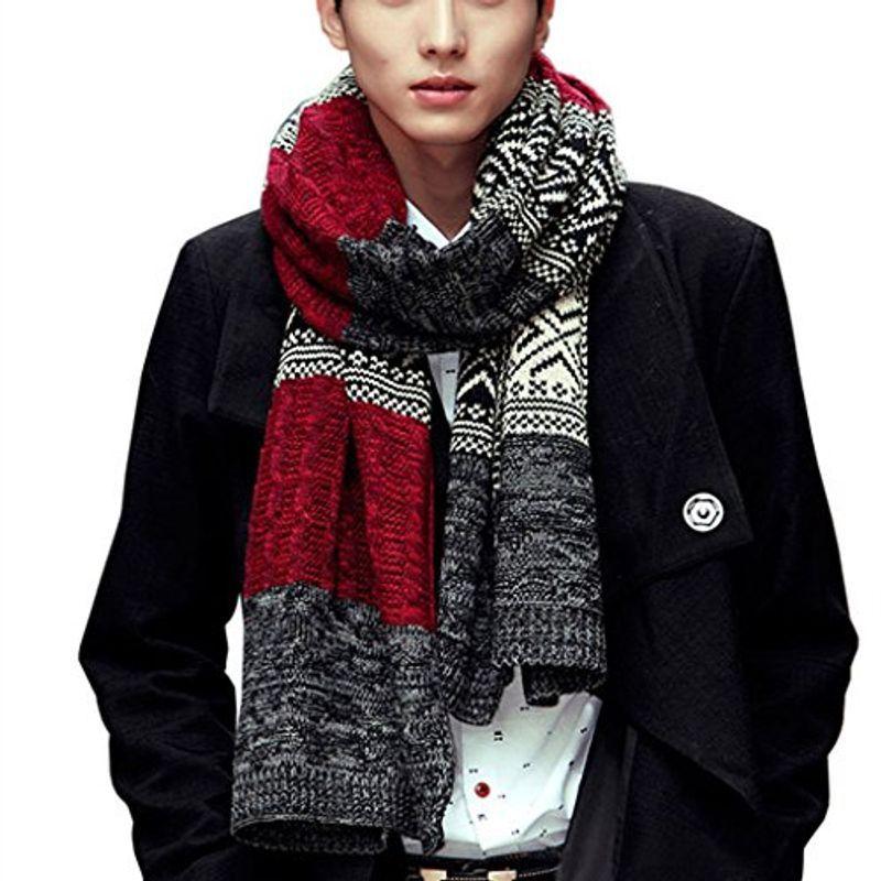 メンズファッション 通常在庫品 シュアナウ Surenowマフラー メンズ ロングマフラー カジュアル 厚手 大判ストール ニットスヌード ふんわり 防寒対策 Hrqavxavly Www Ludlowbar Com Au