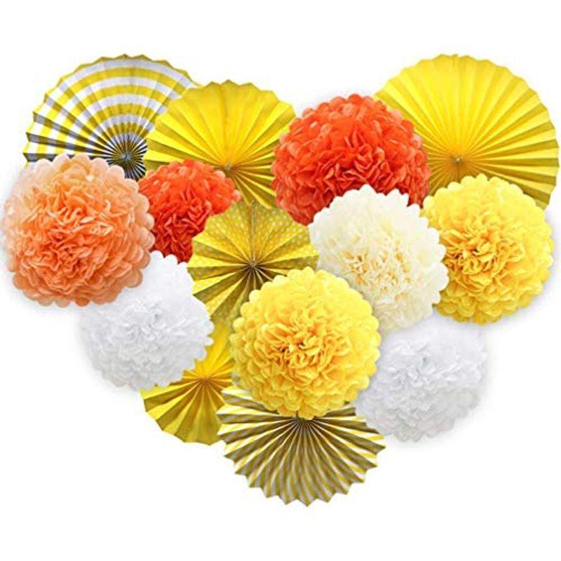 729円 最大75 Offクーポン Gpower ペーパーファン ポンポン お花紙 誕生日 結婚式 お盆 祭り イベント モール ケーキ パーティー 飾り付け 14点セット