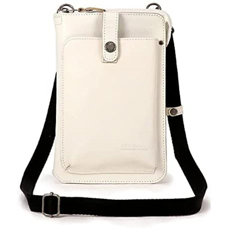 ダブルス 本革 ショルダーバッグ レザー ポーチ Wanglai メンズ レディース 本革 レザー 小さめ ホワイト Market Jys 7356 Wanglai