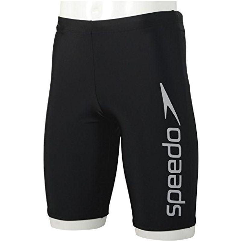 Speedo 熱い販売 スピード フィットネス水着 特価品コーナー☆ メンズスパッツ 水泳 メンズ シルバー ブラック O SD85S63