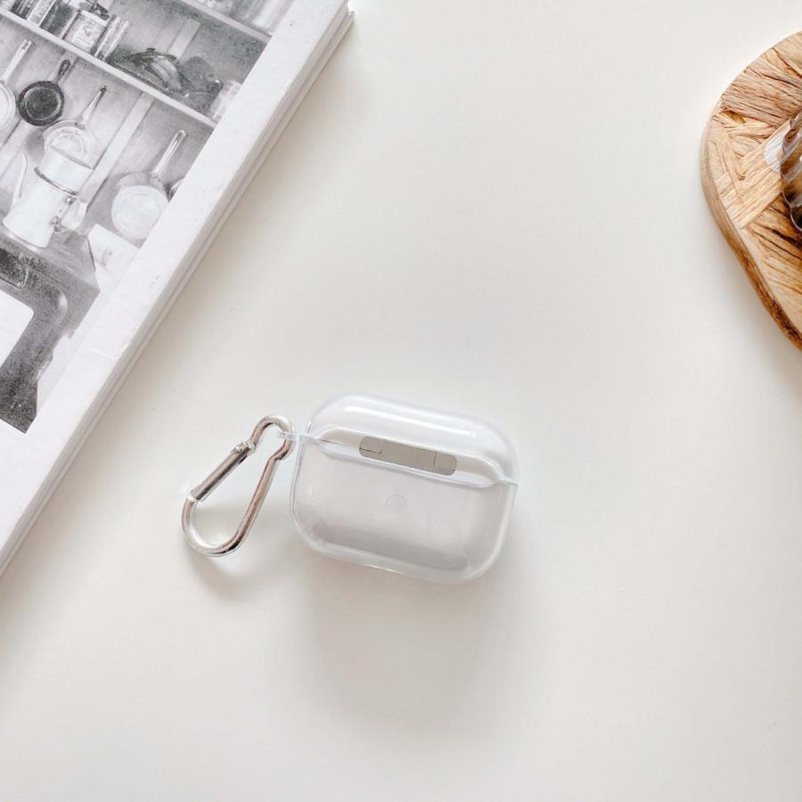 AirPods Pro シリコンカバー ケース カラビナ付き クリアケース 宇宙