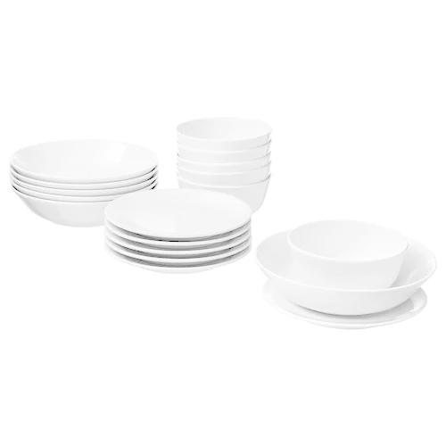 IKEAのFLITIGHETフリーティグヘート 18点セット　ホワイト イケア（IKEA） 【IKEA】FLITIGHET/フリーティグヘート 食器18点セット