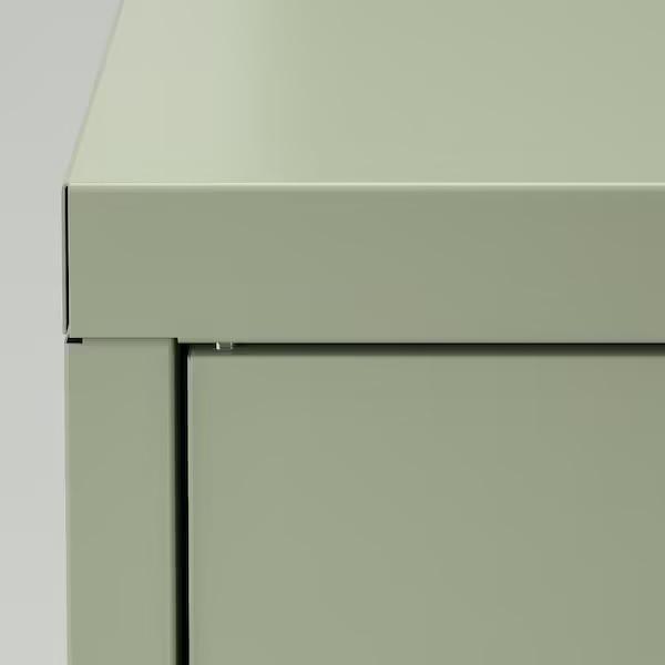 IKEA】IKEA PS 鍵付きキャビネット, ライトグレーグリーン,119x63 cm