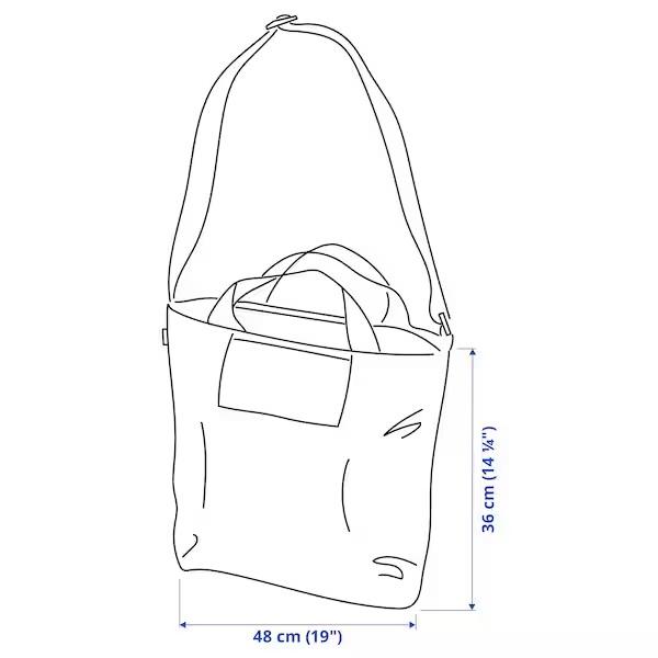 イケア（IKEA） 【IKEA】RACKLA レックラ バッグ 折りたたみ式, ブラック, 48x36 cm/20 l : RECOS ...