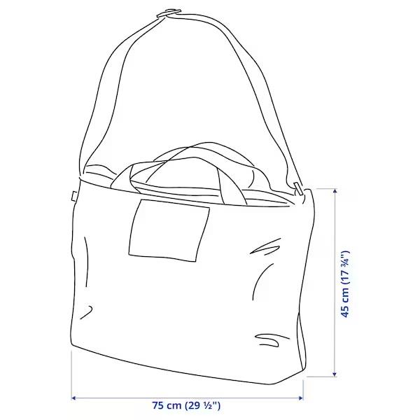 イケア（IKEA） 【IKEA】RACKLA レックラ バッグ 折りたたみ式, ブラック, 75x45 cm/55 l : RECOS ...