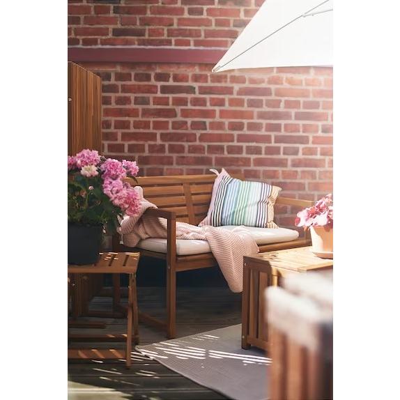 イケア（IKEA） 【IKEA】NAMMARO ネッマロー ベンチ 背もたれ付き 屋外