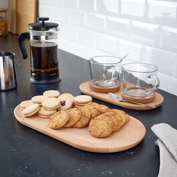 【IKEA】SMORLING スモールリング サービングトレイ2個セット, ビーチ ikea3267WANNABEE Yahoo!店