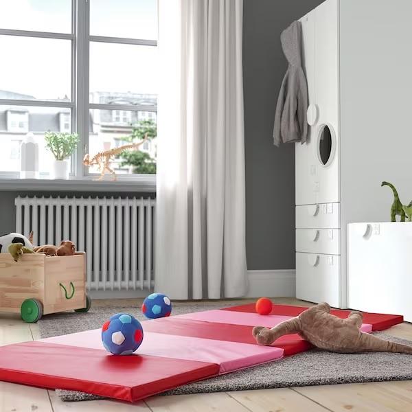 【IKEA】【選べる3カラー】PLUFSIG ペルフスィッグ 折りたたみ式ジムマット, ブルーorピンク/レッドorグリーン, 78x185 cm 【IKEA】【選べる3カラー】PLUFSIG ペルフスィッグ 折りたたみ式ジムマット, ブルーorピンク/レッドorグリーン, 78x185 cm