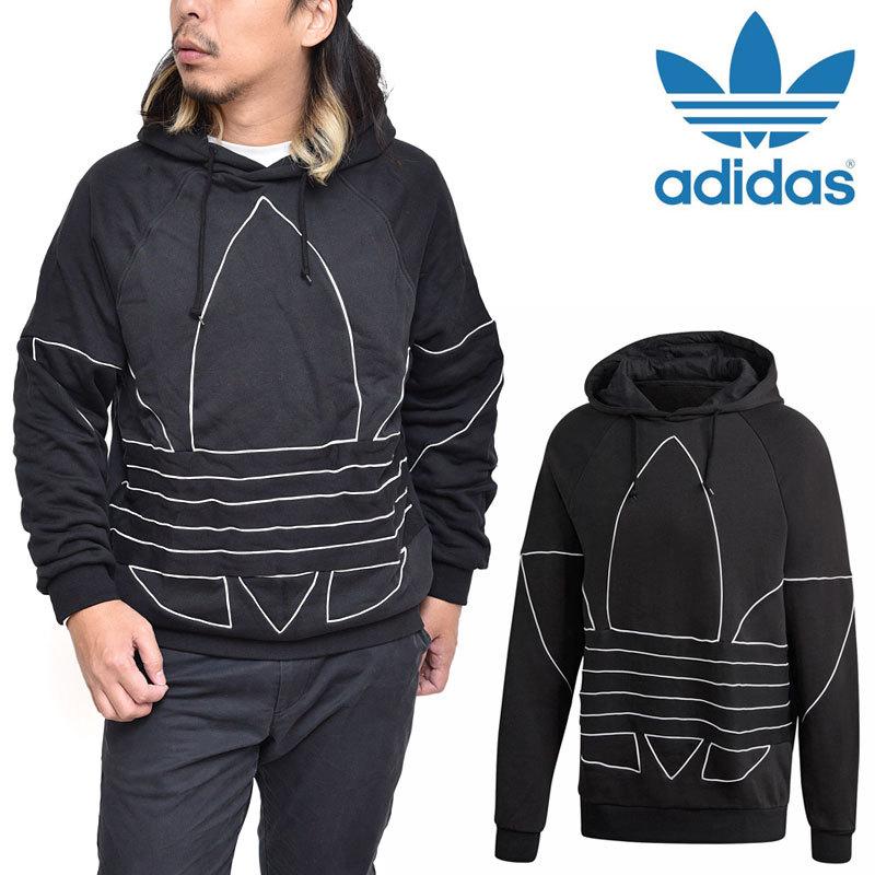 アディダス オリジナルス Adidas Originals パーカー メンズ ビッグトレフォイルアウトラインパーカー ブラック ホワイト Ge03 Adi Izh Wannado 通販 Yahoo ショッピング