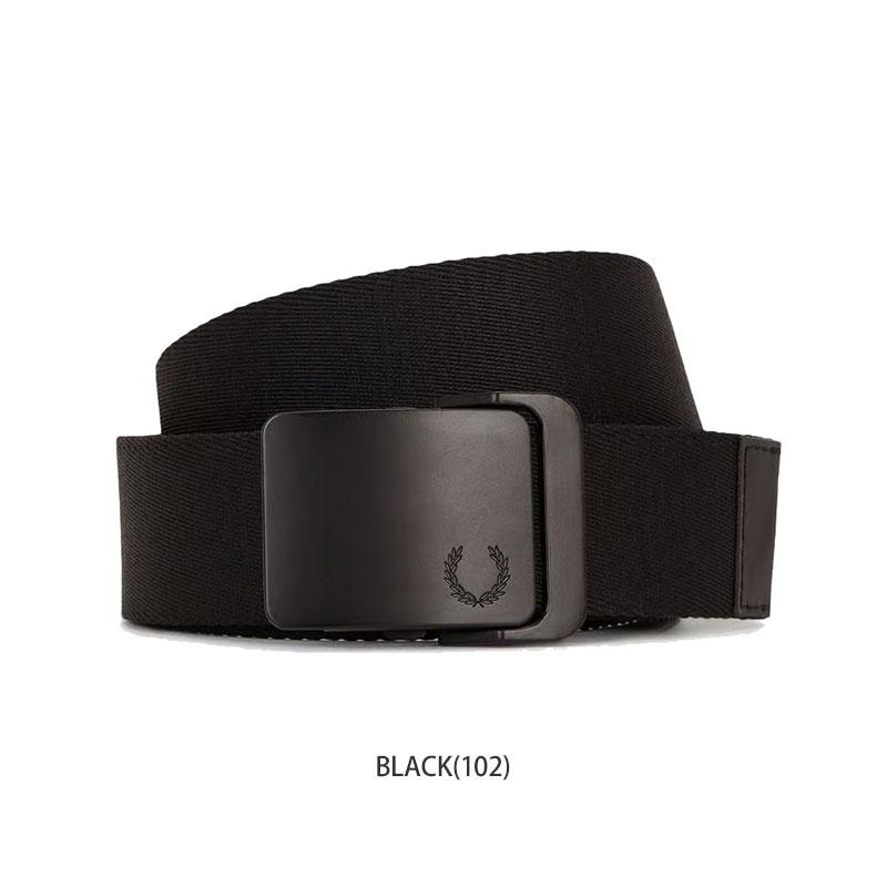 フレッドペリー　ベルト ブラック FRED PERRY（フレッドペリー） プレーンウェビングベルト Plain